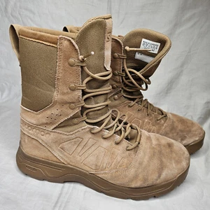 Salomon Guardian Waterproof Combat Boots Mens 10 Beige Suede Leather Tactical - Picture 1 of 11