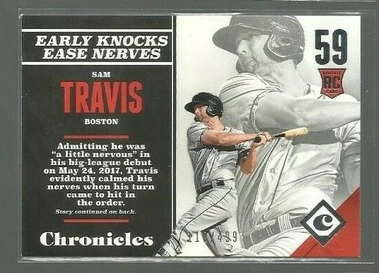  2017 Panini Chronicles #104 Sam Travis RC 110/499 (ref 67400) - Image 1 of 1
