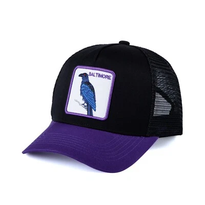 Бейсболка бейсболка Baltimore Ravens черная для дальнобойщиков - Изображение 1 из 3