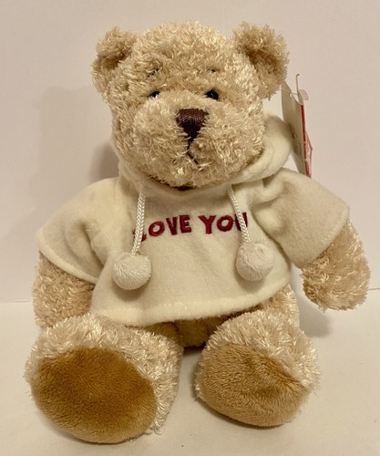 Ganz Holiday Hoodie Bear Felpa I Love You 7 pollici pronta per San Valentino usata in ottime condizioni