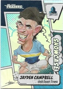 2024 Nrl Traders Titanium Showcase Case Card (SCC07) CAMPBELL Titans 58/60 - Picture 1 of 4