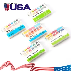 AZDENT Dental Endo Gutta Percha Points &Absorbent Paper Points Taper Color Coded - Picture 1 of 44