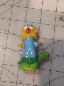 1990 Maggie Simpson Standing on Turtle Vintage Burger King Toy 3" - Picture 1 of 5