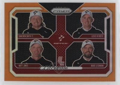 2025 Prizm LIV Golf Team Cards Orange /75 Marc Leishman Cameron Smith Matt Jones - Image 1 of 2