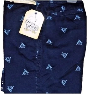 Boys Shark Flat Front Adjustable Waist Walking Shorts Costal Beach Wear Plus 16 - Picture 1 of 8