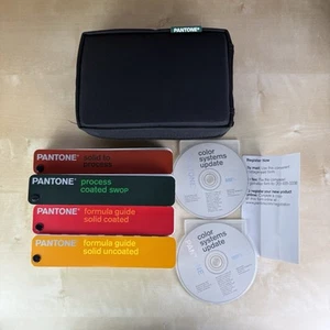 Pantone Color Formula Guide Recubierto Sin Recubrimiento Juego de 4 Con Estuche Color Fan Book - Imagen 1 de 13
