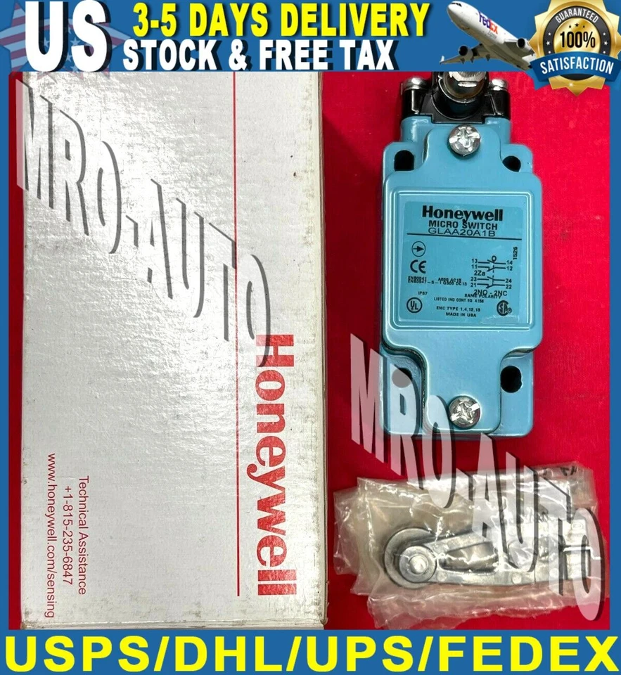 HONEYWELL MICRO SWITCH, GLAA20A1B, 600A, 15VAC, 2NO & 2NC SAME POLARITY - Image 1 of 4