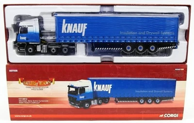 Corgi 1/50 Scale CC13812 - Mercedes Benz Actros Curtainside Eddie Stobart/Knauf - Image 1 of 4