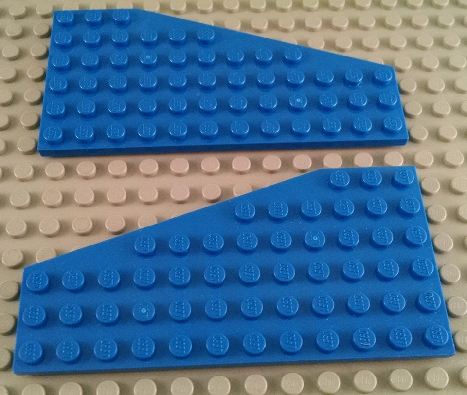 LEGO Pair of Blue 6x12 Airplane Space Wing Plates - Image 1 of 1