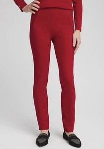 Chico's So Slimming Juliet Slim Leg Trim Detail Pants, Red Allure, Size 0R (4R) - Picture 1 of 11