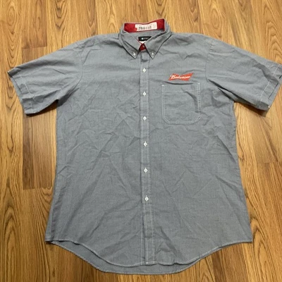 Budweiser Bud Light Shirt Mens XL Anheuser-Busch Uniform Work Button Front - Image 1 of 4