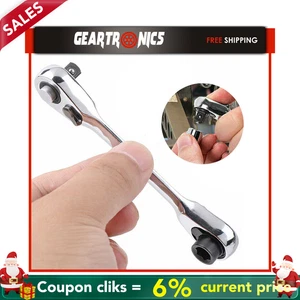 1/4" Mini Double-Ended Quick Socket Ratchet Wrench Rod Screwdriver Bit Tool - Picture 1 of 12