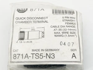 New Lot of 2 Allen Bradley 1485P-P1N5-MN5R1 T-Connector 5Pin Ser. A - Picture 1 of 6