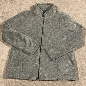 Stan Herman Sherpa Jacket Womens XL Green Cabincore Gorpcore Full Zip Fleece - Picture 1 of 10