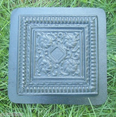 Molde de azulejos victoriano plástico hormigón yeso molde 9,5" x 9,5" x 1" Foto 1 de 3