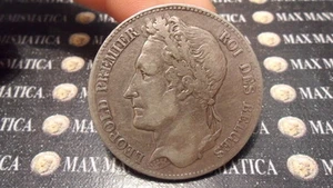 BELGIO BELGIQUE BELGIUM 5 FRANCHI FRANCS SILVER ARGENTO ARGENT 1849 - Picture 1 of 1