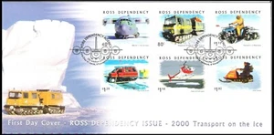 NEW ZEALAND 2000 ROSS DEPENDENCY TRANSPORT ON ICE FDC (F) - Picture 1 of 1