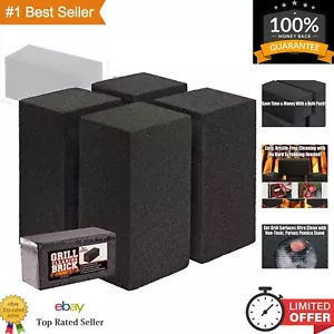 Commercial Grade Grill Cleaning Brick - Bulk 4 Pack - Pumice Stone Cleaner Tool - Picture 1 of 8