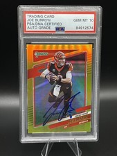 2021 DONRUSS JOE BURROW ON CARD IN PERSON (IP) AUTO PSA 10 AUTHENTIC!🐅🏈🔥