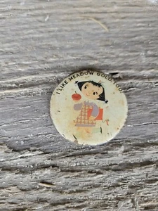 I Like Meadow Gold Too Vintage Pin Botón Publicidad Retro - Imagen 1 de 3