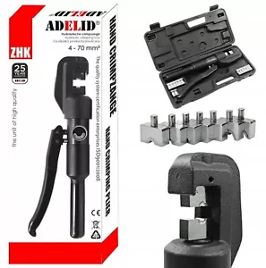 Hydraulische Presszange Crimpzange Quetschzange Kabelschuhe Hülsen 4-70 mm² - Bild 1 von 5
