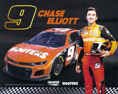 2024 CHASE ELLIOTT "HOOTERS HENDRICK MOTORSPORTS" #9 POSTAL COPA NASCAR Foto 1 de 2