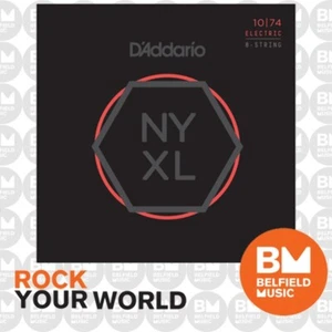 D'Addario NYXL1074 Electric Guitar Strings 8-Str 10-74 Light Top / Heavy Bottom - Picture 1 of 3