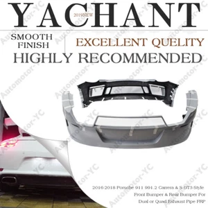 FRP GT3-Style Front&Rear Bumper For 16-18 Porsche 911 991.2 Carrera & S &4 &4S - Foto 1 di 12