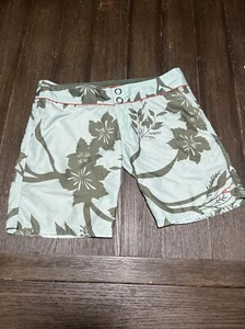 O’Neil Swim Shorts Teal Green Floral Size 7 Men’s Swim Trunks - Picture 1 of 6