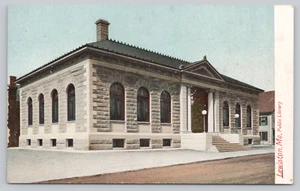 Postcard Public Library Lewiston ME - Picture 1 of 2