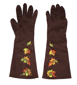 Vintage Ladies Brown Fall Leaves 100% DW Cotton Made in Philippines CAM - Picture 1 of 7