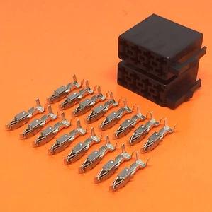 High Quality 16 Pin ISO Car Audio Twin Male Terminal Connector Block Repair Kit - Picture 1 of 2