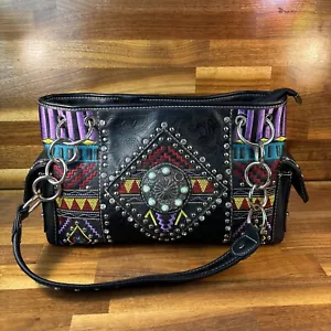 Nieten bestickt Handtasche Native Western Style Handtasche Damen Schultertasche - Bild 1 von 14