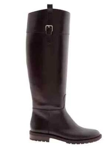 NEW Banana Republic Womens Vail Leather Riding Tall Boots Black Zip 6 $198 NIB - Picture 1 of 3