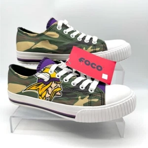 Foco Minnesota Vikings Damen Camouflage Low-Top Canvas Schuh Größe 8 - Bild 1 von 10