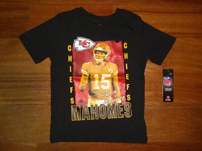 Camiseta negra manga corta Patrick Mahomes Kansas City Chiefs para niños 4-7 Foto 1 de 3