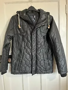 Cappotto Uomo Tech Garment 330186 Giacca Nero con Cappuccio Taglia S - Foto 1 di 9
