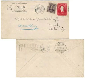 USA 1902 Definitives 3c Jackson 1902 Definitives on 2c Washington Hart - Bild 1 von 1