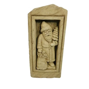 Carruth Studio 1995 Weihnachtsmann Stein Handguss Wandrelief Weihnachtsbaum 544 - Bild 1 von 16
