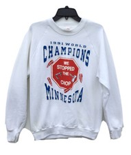 vintage 1991 World Series size L white Sweatshirt pullover Minnesota Twins