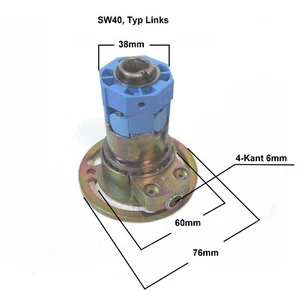 Mini Kurbelgetriebe 2:1L oder 2:1R SW40 Achtkantwelle Rolladen Kurbel 16 kg - Picture 1 of 4
