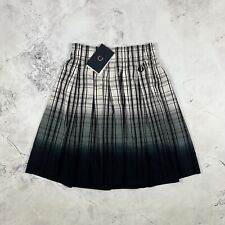 Fred Perry Snow White Ombre Tartan Check Pleated Skirt Size UK6 *BNWT* NEW