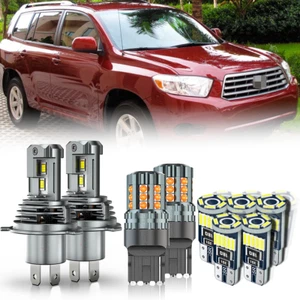 For Toyota Highlander 2008-2010 LED Headlight Turn Signal Parking Light Bulbs 9x - Picture 1 of 14