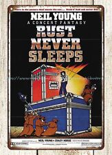 1979 Rust Never Sleeps Starring Neil Young and Crazy Horse metal tin sign house