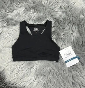 Athleta Girl Speed Racer Black Sports Bra XS/6 - Picture 1 of 2