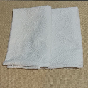 Piu Belle Euro Sham Set Of 2 100% Cotton Matelasse 26” X 26” Neutral Silver - Picture 1 of 10