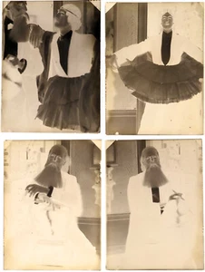 4 NEGATIFS VERRE vers 1900 - LES DÉGUISEMENTS / 8.5 X 12 cm - Picture 1 of 9
