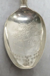 ENTZÜCKENDER ROCK-A-BYE-BABY STERLINGSILBER GEBOGENER GRIFF SOUVENIRLÖFFEL - Bild 1 von 5