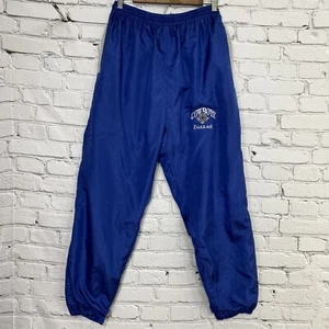 Vintage Dallas Cowboys NFL Embroidered Track Pants 90s Size L Lined Windbreaker - Picture 1 of 17