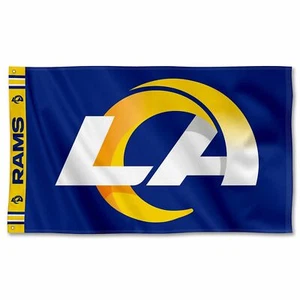 Los Angeles Rams Printed Header 3x5 Foot Premium Flag - Picture 1 of 6
